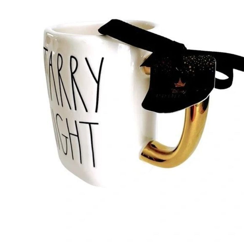 NWT Rae Dunn Disney Princess Jasmine STARRY NIGHT Aladdin White Gold Black Mug - Picture 7 of 12